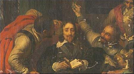 Hippolyte Delaroche A portion of Hippolyte Delaroche's 1836 oil painting Charles I Insulted by Cromwell's Soldiers, Spain oil painting art